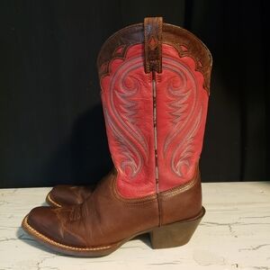 Ariat 'Legend' Cowboy Boots in Brown & Red - Women's size 7. 5 B